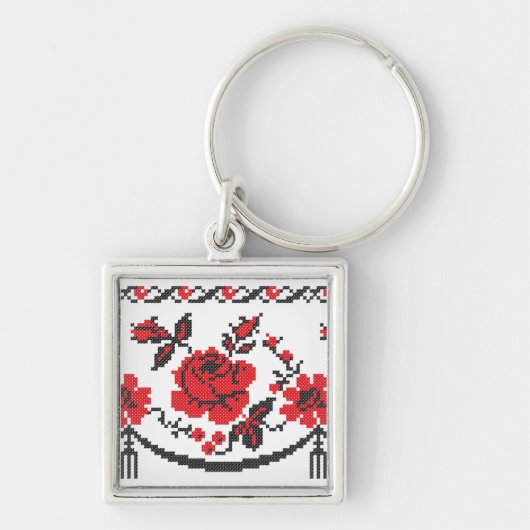 Rozen bloem sleutelhanger (Voorkant)
