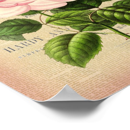 Rozen bloem  vrouwelijk poster met bloemkolf (Hoek)