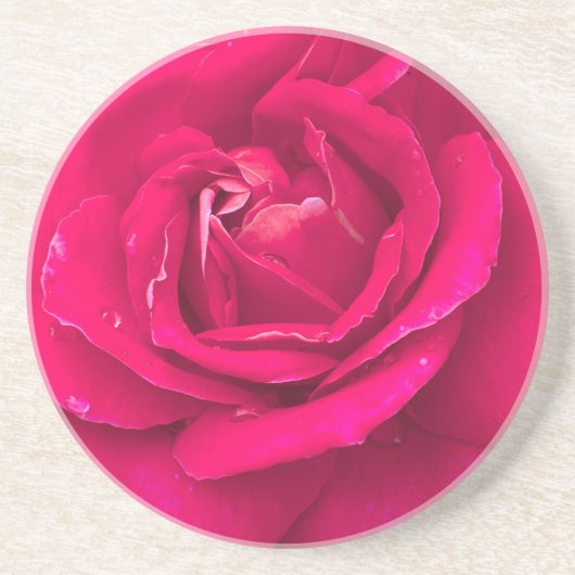 Rozen bloem zandsteen onderzetter (Voorkant)