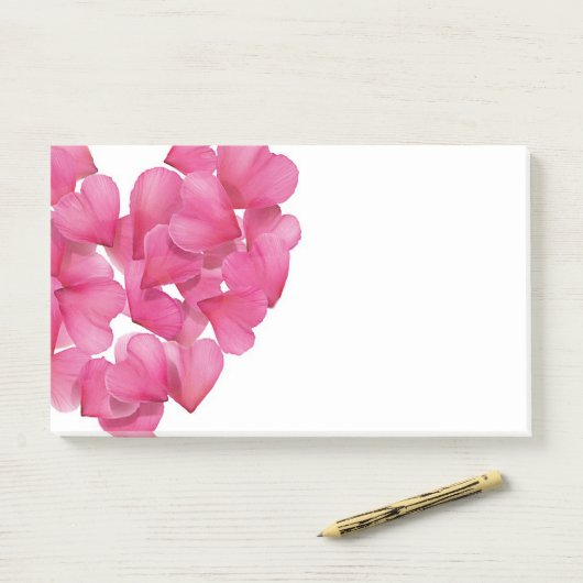 Rozen bloemblaadjes cascade Post-it note block (Op bureau)