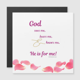 Rozen bloemblaadjes - God ziet mij