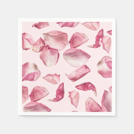 Rozen bloemblaadjes patroon Petals en Prosecco Bri Servet (Voorkant)