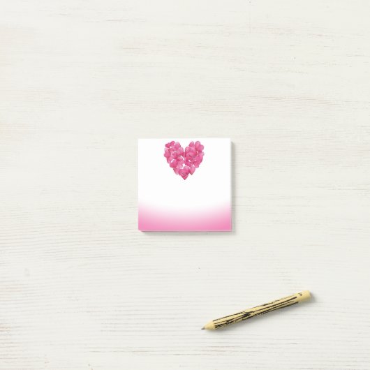 Rozen bloemblaadjes roze vervagen Post-it notitieb Post-it® Notes (Op bureau)