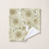 Rozen bloemen abstracte florale afdruk beige kleur bad handdoek (Wasdoekje)