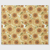 Rozen bloemen abstracte florale afdruk beige kleur cadeaupapier (Vlak)