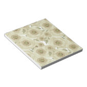 Rozen bloemen abstracte florale afdruk beige kleur notitieblok (Schuin)