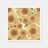Rozen bloemen abstracte florale afdruk beige kleur servet (Voorkant)