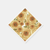 Rozen bloemen abstracte florale afdruk beige kleur servet (Hoek)