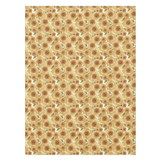 Rozen bloemen abstracte florale afdruk beige kleur tafelkleed (Voorkant)