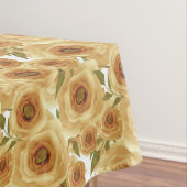 Rozen bloemen abstracte florale afdruk beige kleur tafelkleed (Voorbeeld)