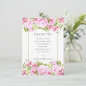 Rozen Bloemen Baby shower Gedicht Bedankkaart (Staand voorkant)