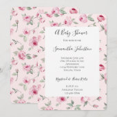 Rozen Bloemen Baby shower Kaart (Voorkant / Achterkant)