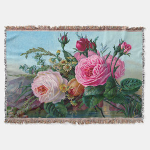 Rozen bloemen blote uitdrukkingen Deken