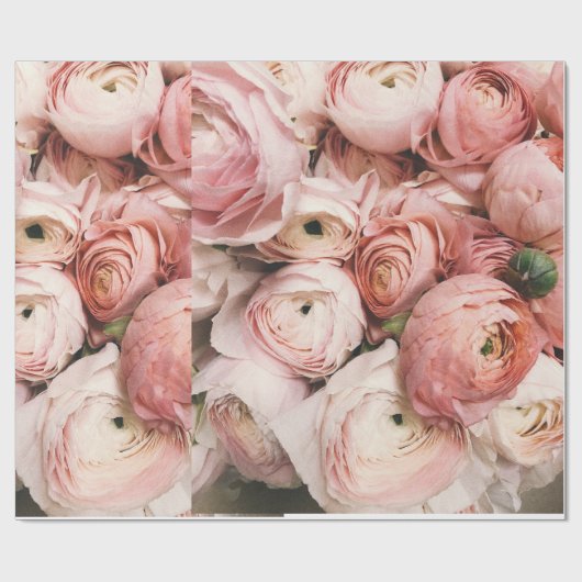 rozen bloemen cadeaupapier (Vlak)