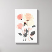 Rozen bloemen canvas afdruk (Voorkant)
