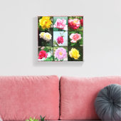 Rozen bloemen canvas afdruk (Insitu (Woonkamer))