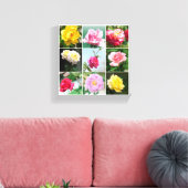 Rozen bloemen canvas afdruk (Insitu (Woonkamer))