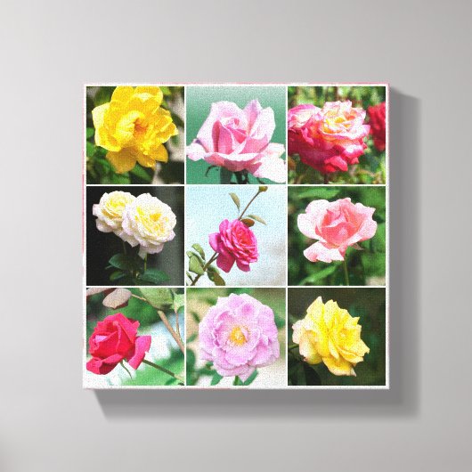 Rozen bloemen canvas afdruk (Voorkant)