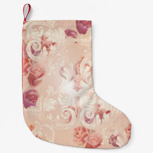 rozen bloemen en barokvormers kleine kerstsok