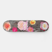 Rozen Bloemen en Boomstam Skateboard (Horizontaal)