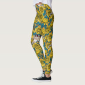 Rozen bloemen en goudvinken leggings (Links)
