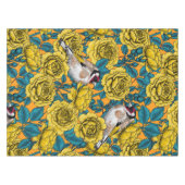 Rozen bloemen en goudvinken tafelkleed (Voorkant (Horizontaal))