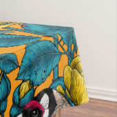 Rozen bloemen en goudvinken tafelkleed (Voorbeeld)