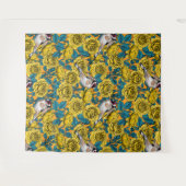 Rozen bloemen en goudvinken wandkleed (Voorkant (horizontaal))