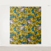 Rozen bloemen en goudvinken wandkleed (Voorkant)