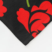 Rozen bloemen fleece deken (Hoek)