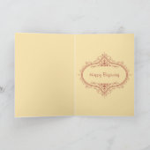  Rozen Bloemen Huwelijk Congrats Kaart (Binnen)