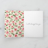 Rozen Bloemen Huwelijksliefde Kaart (Binnen)