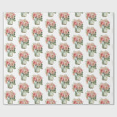 Rozen Bloemen Mason Jar Cadeaupapier (Vlak)