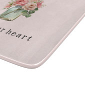 Rozen Bloemen Mason Jar Snijplank (Hoek)