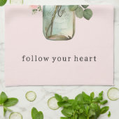 Rozen Bloemen Mason Jar Theedoek (Gevouwen)