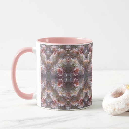Rozen bloemen mok (Met donut)