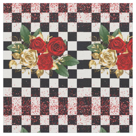 ROZEN, BLOEMEN, PATROON STOF (Close Up)