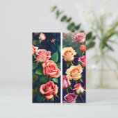 Rozen, bloemen, postkruising briefkaart (Staand voorkant)