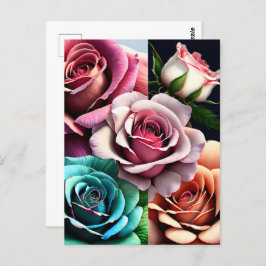 Rozen, bloemen, postkruising briefkaart