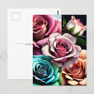 Rozen, bloemen, postkruising briefkaart