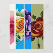 Rozen, bloemen, postkruising briefkaart (Voorkant)