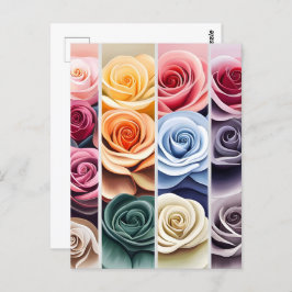 Rozen, bloemen, postkruising briefkaart