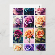 Rozen, bloemen, postkruising