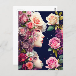 Rozen, bloemen, postkruising briefkaart