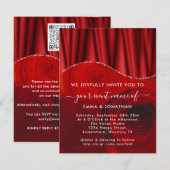 Rozen bloemen Roos bloemen rood glitter (Voorkant / Achterkant)