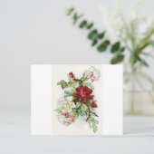 Rozen bloemen  roos Victoriaans Briefkaart (Staand voorkant)
