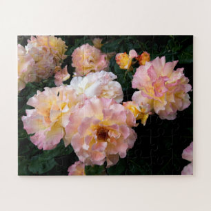 Rozen bloemen, roze gele rozen legpuzzel