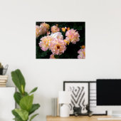 Rozen bloemen, roze gele rozen poster (Thuiskantoor)