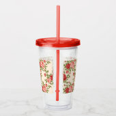 Rozen Bloemen Roze Rode Natuur Cup Kleuren Acryl Drinkbeker (Rechts)