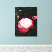 Rozen bloemen, roze rode witte rozen canvas afdruk (Insitu (Houten vloer))